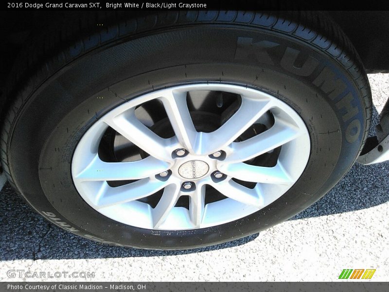 Bright White / Black/Light Graystone 2016 Dodge Grand Caravan SXT