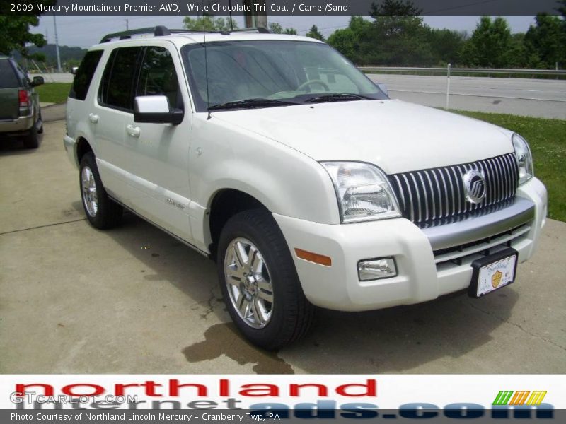 White Chocolate Tri-Coat / Camel/Sand 2009 Mercury Mountaineer Premier AWD