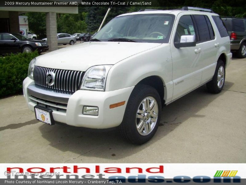 White Chocolate Tri-Coat / Camel/Sand 2009 Mercury Mountaineer Premier AWD