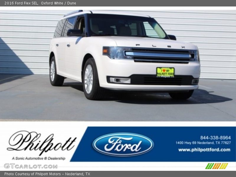 Oxford White / Dune 2016 Ford Flex SEL