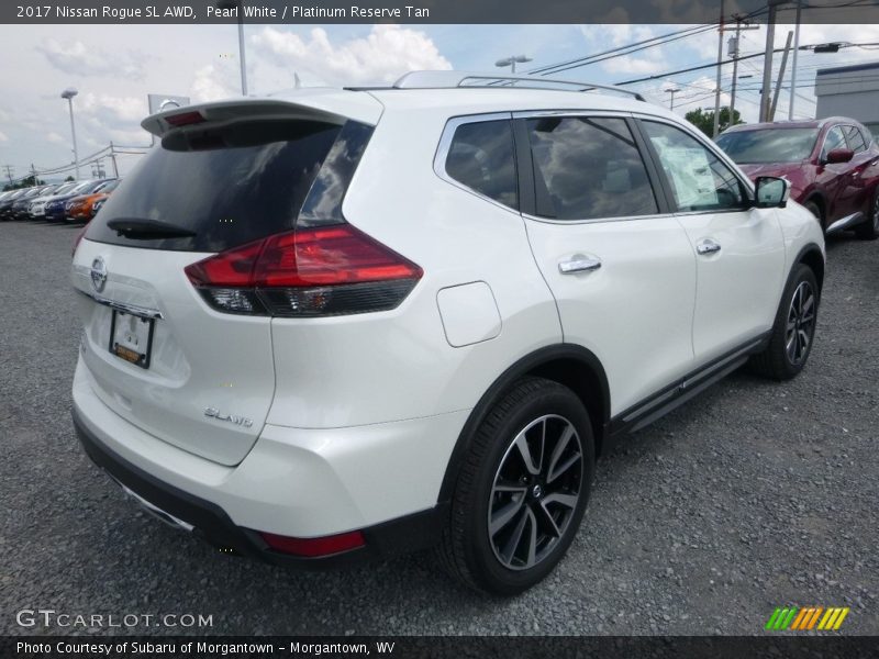 Pearl White / Platinum Reserve Tan 2017 Nissan Rogue SL AWD