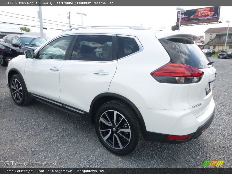 Pearl White / Platinum Reserve Tan 2017 Nissan Rogue SL AWD