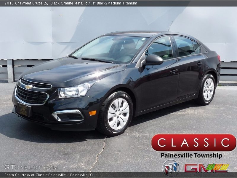 Black Granite Metallic / Jet Black/Medium Titanium 2015 Chevrolet Cruze LS