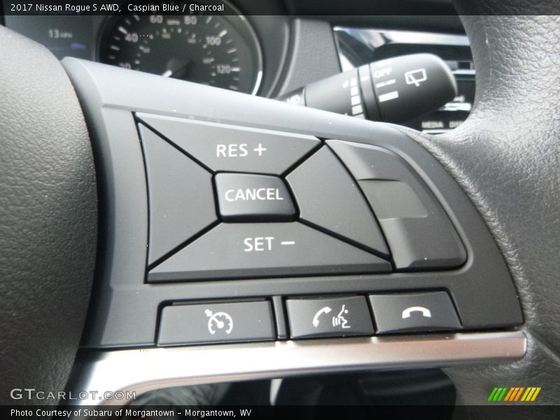 Caspian Blue / Charcoal 2017 Nissan Rogue S AWD