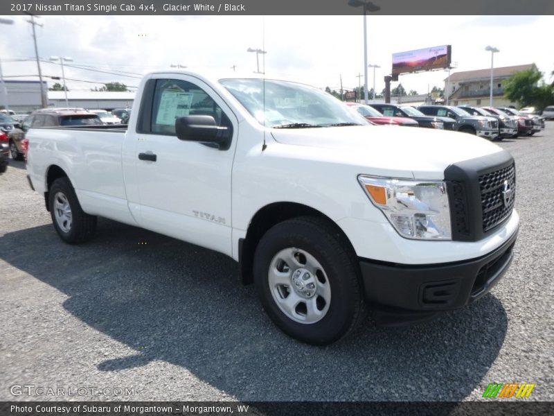 Glacier White / Black 2017 Nissan Titan S Single Cab 4x4