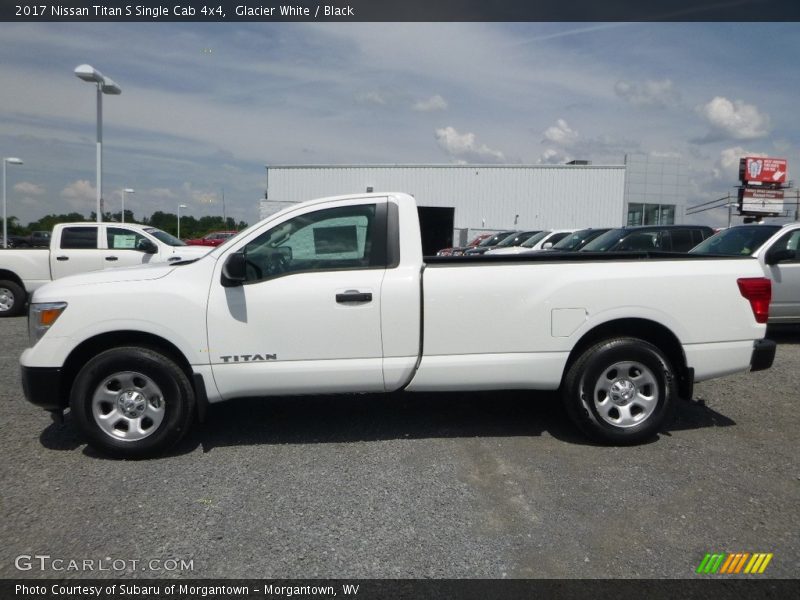 Glacier White / Black 2017 Nissan Titan S Single Cab 4x4