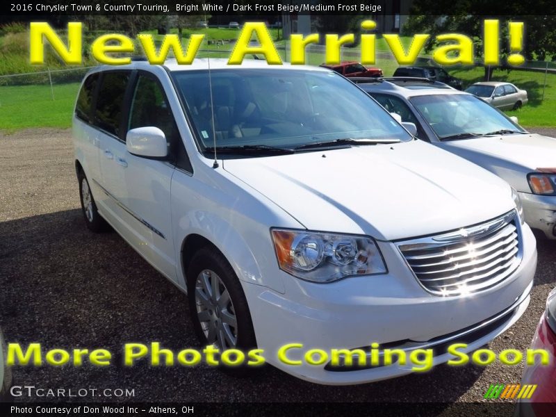 Bright White / Dark Frost Beige/Medium Frost Beige 2016 Chrysler Town & Country Touring