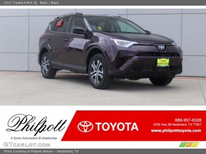 Black / Black 2017 Toyota RAV4 LE