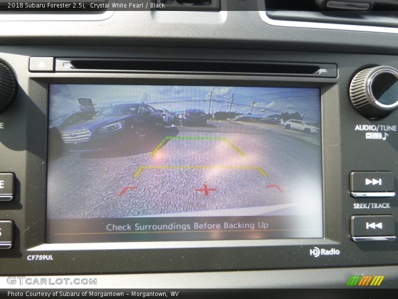 Crystal White Pearl / Black 2018 Subaru Forester 2.5i