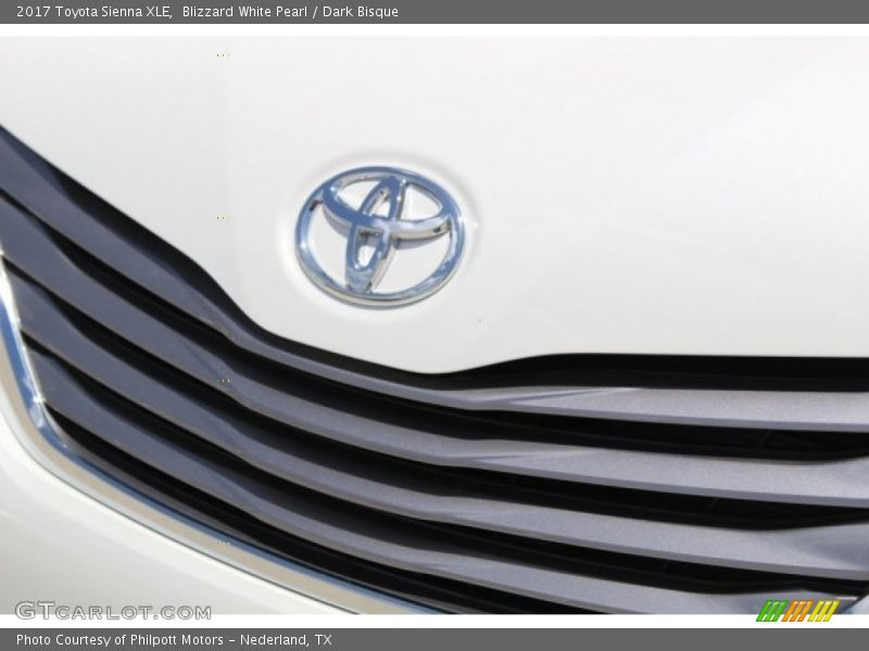 Blizzard White Pearl / Dark Bisque 2017 Toyota Sienna XLE