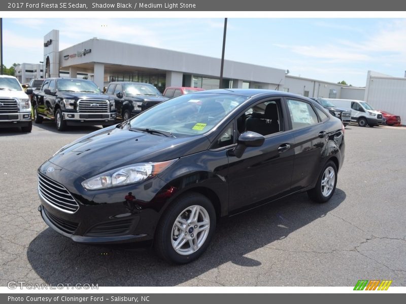 Shadow Black / Medium Light Stone 2017 Ford Fiesta SE Sedan