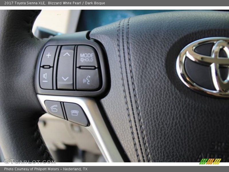Blizzard White Pearl / Dark Bisque 2017 Toyota Sienna XLE