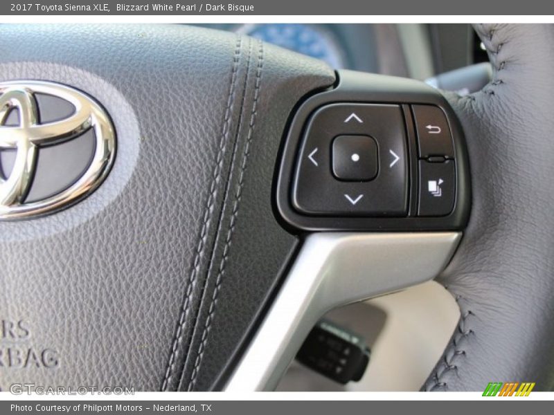 Blizzard White Pearl / Dark Bisque 2017 Toyota Sienna XLE