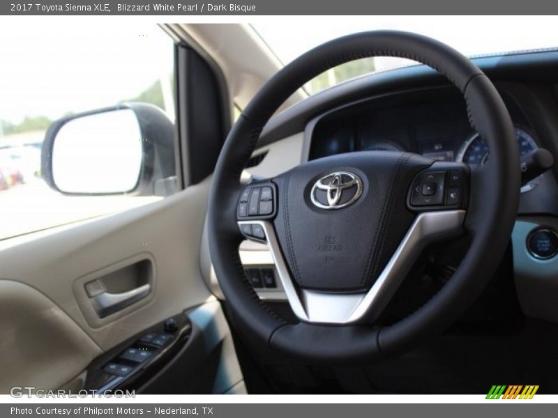 Blizzard White Pearl / Dark Bisque 2017 Toyota Sienna XLE