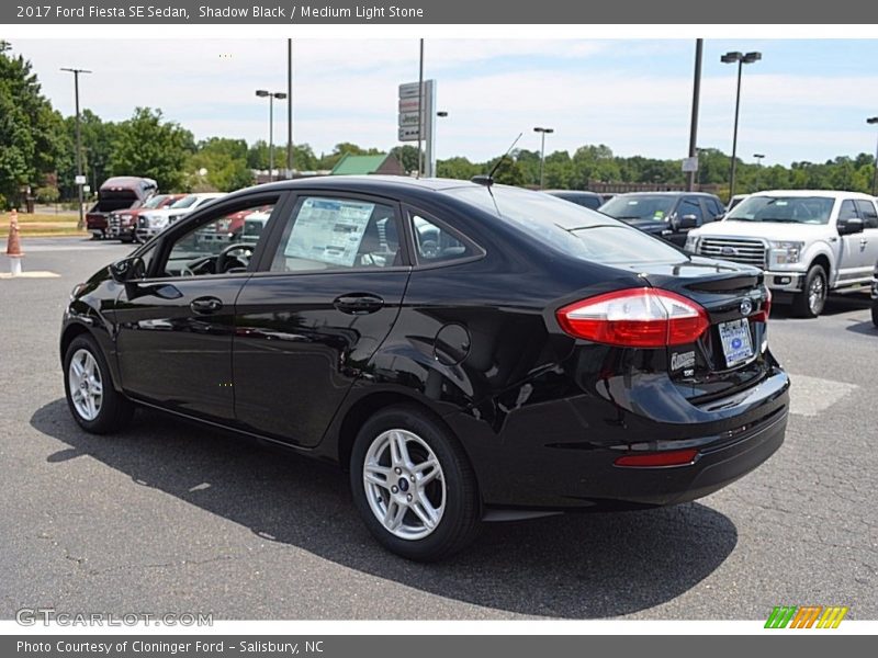 Shadow Black / Medium Light Stone 2017 Ford Fiesta SE Sedan