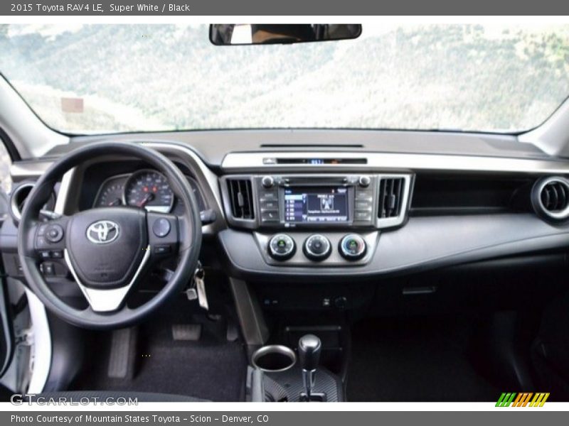 Super White / Black 2015 Toyota RAV4 LE