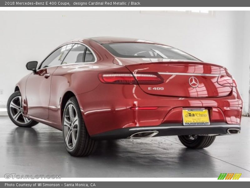 designo Cardinal Red Metallic / Black 2018 Mercedes-Benz E 400 Coupe