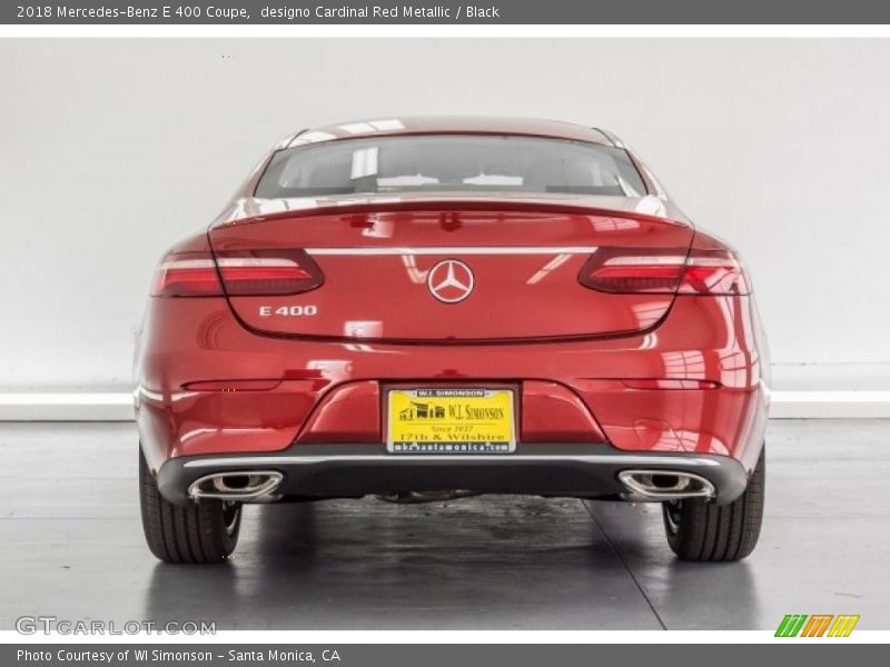 designo Cardinal Red Metallic / Black 2018 Mercedes-Benz E 400 Coupe