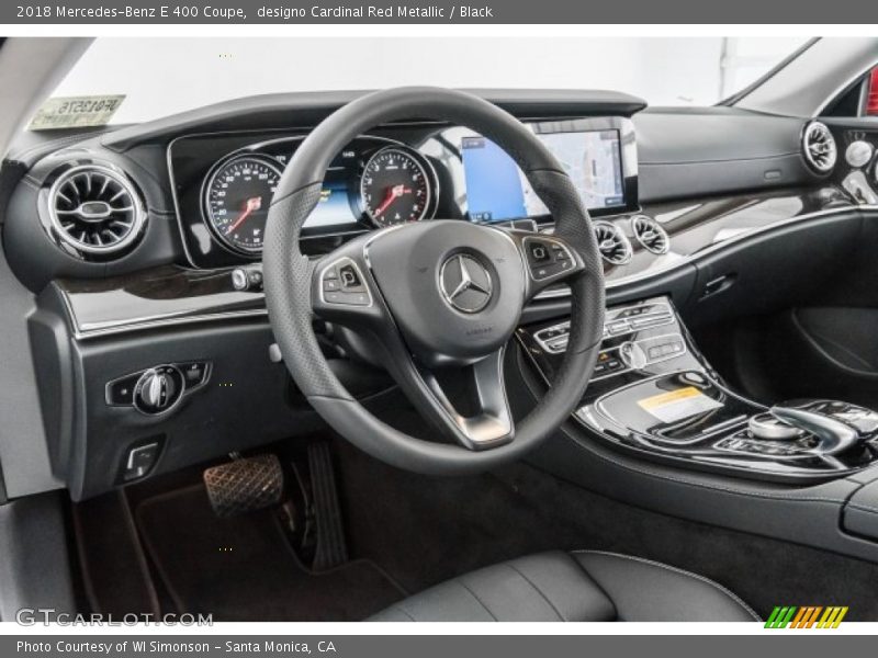 designo Cardinal Red Metallic / Black 2018 Mercedes-Benz E 400 Coupe