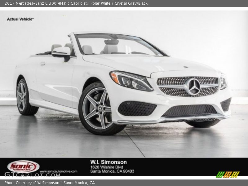 Polar White / Crystal Grey/Black 2017 Mercedes-Benz C 300 4Matic Cabriolet