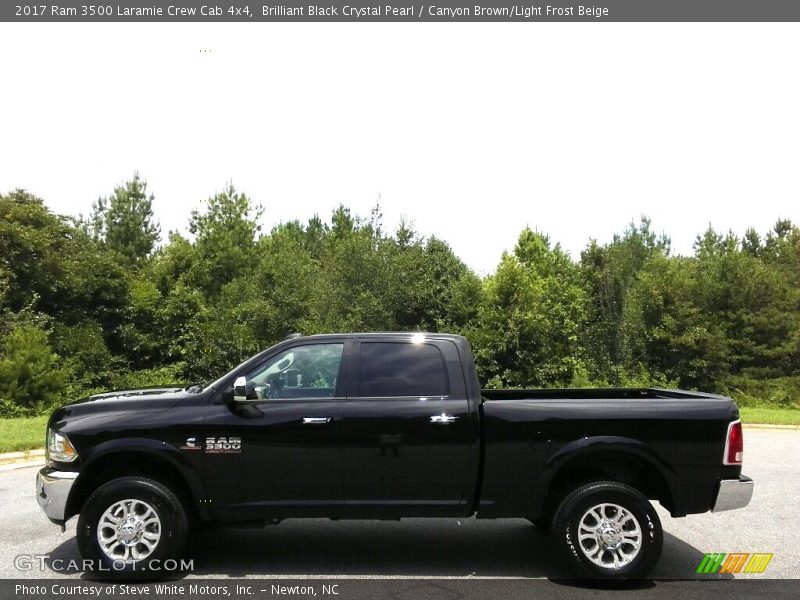 Brilliant Black Crystal Pearl / Canyon Brown/Light Frost Beige 2017 Ram 3500 Laramie Crew Cab 4x4