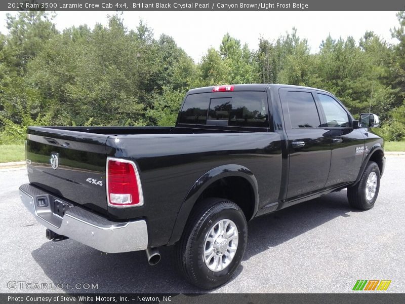 Brilliant Black Crystal Pearl / Canyon Brown/Light Frost Beige 2017 Ram 3500 Laramie Crew Cab 4x4
