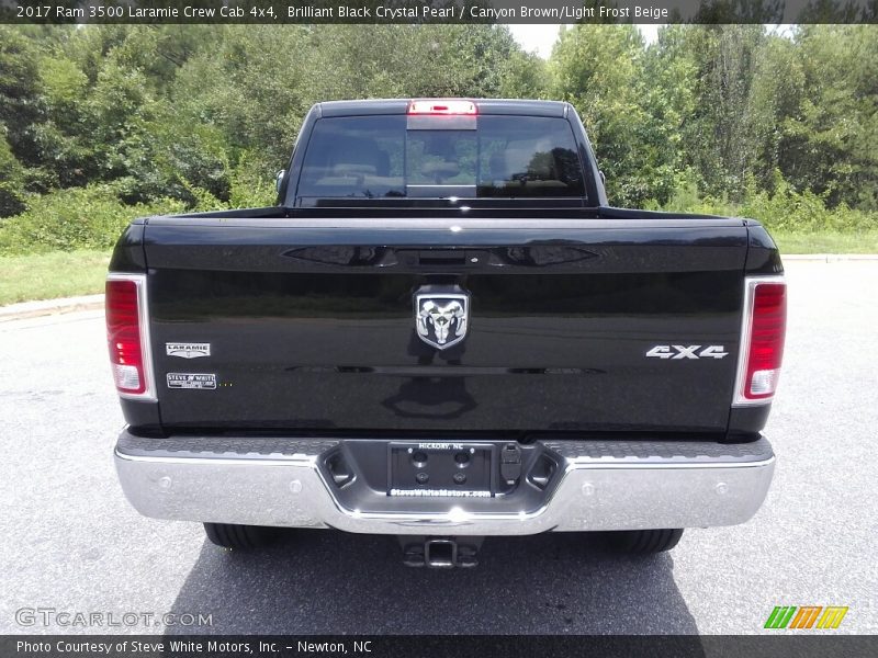 Brilliant Black Crystal Pearl / Canyon Brown/Light Frost Beige 2017 Ram 3500 Laramie Crew Cab 4x4