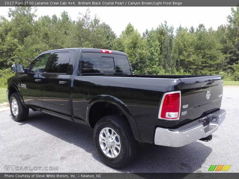 Brilliant Black Crystal Pearl / Canyon Brown/Light Frost Beige 2017 Ram 3500 Laramie Crew Cab 4x4
