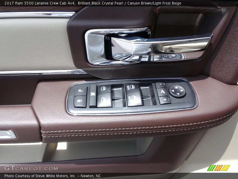 Brilliant Black Crystal Pearl / Canyon Brown/Light Frost Beige 2017 Ram 3500 Laramie Crew Cab 4x4