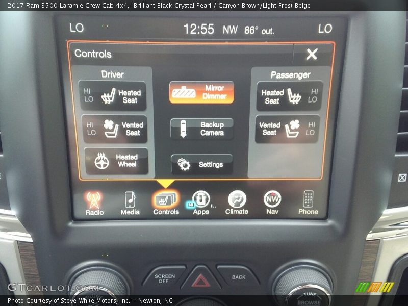 Controls of 2017 3500 Laramie Crew Cab 4x4