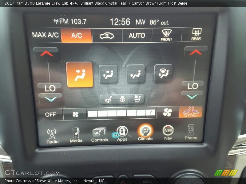 Controls of 2017 3500 Laramie Crew Cab 4x4