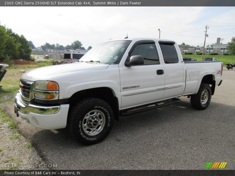 Summit White / Dark Pewter 2003 GMC Sierra 2500HD SLT Extended Cab 4x4