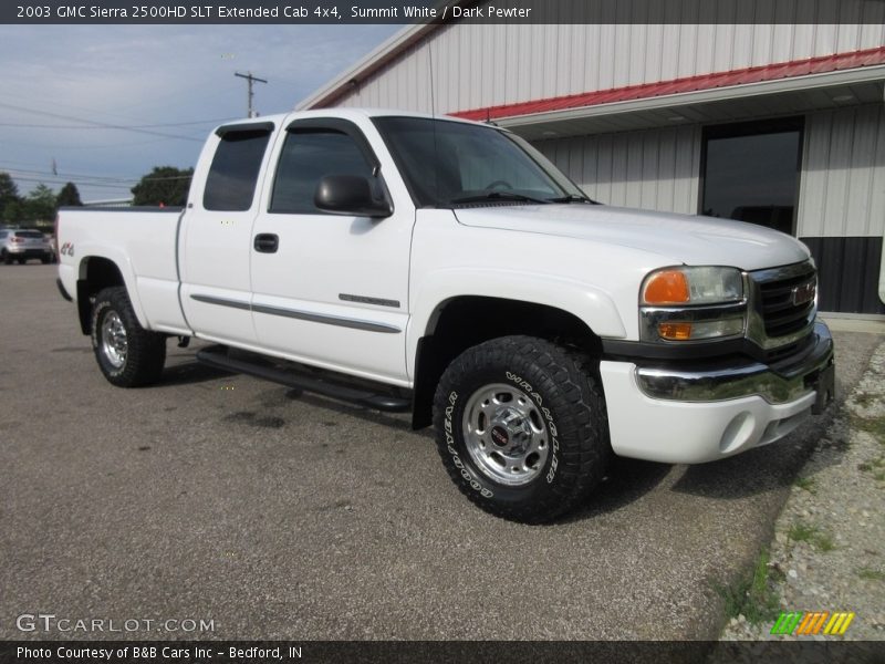 Summit White / Dark Pewter 2003 GMC Sierra 2500HD SLT Extended Cab 4x4