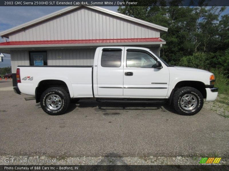 Summit White / Dark Pewter 2003 GMC Sierra 2500HD SLT Extended Cab 4x4