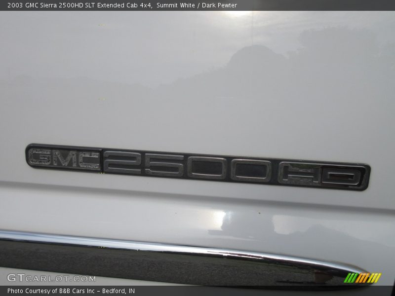 Summit White / Dark Pewter 2003 GMC Sierra 2500HD SLT Extended Cab 4x4