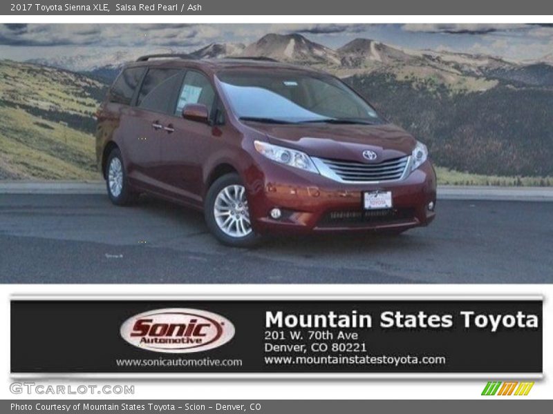 Salsa Red Pearl / Ash 2017 Toyota Sienna XLE