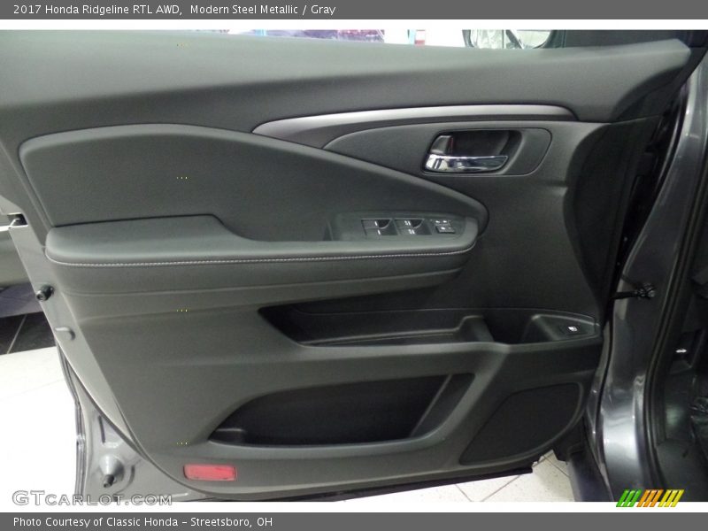 Modern Steel Metallic / Gray 2017 Honda Ridgeline RTL AWD
