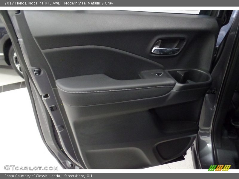 Modern Steel Metallic / Gray 2017 Honda Ridgeline RTL AWD
