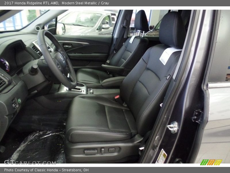 Modern Steel Metallic / Gray 2017 Honda Ridgeline RTL AWD