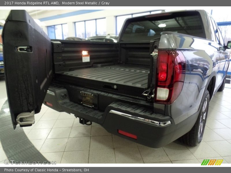 Modern Steel Metallic / Gray 2017 Honda Ridgeline RTL AWD