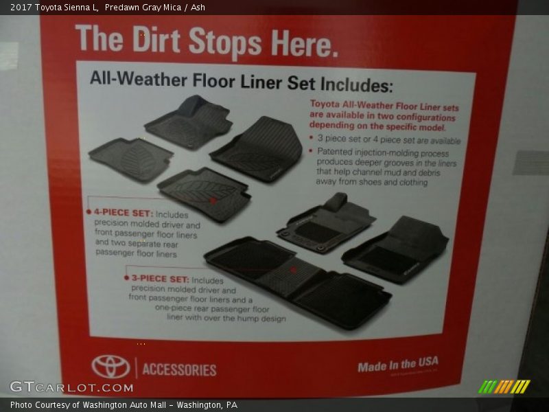 Predawn Gray Mica / Ash 2017 Toyota Sienna L
