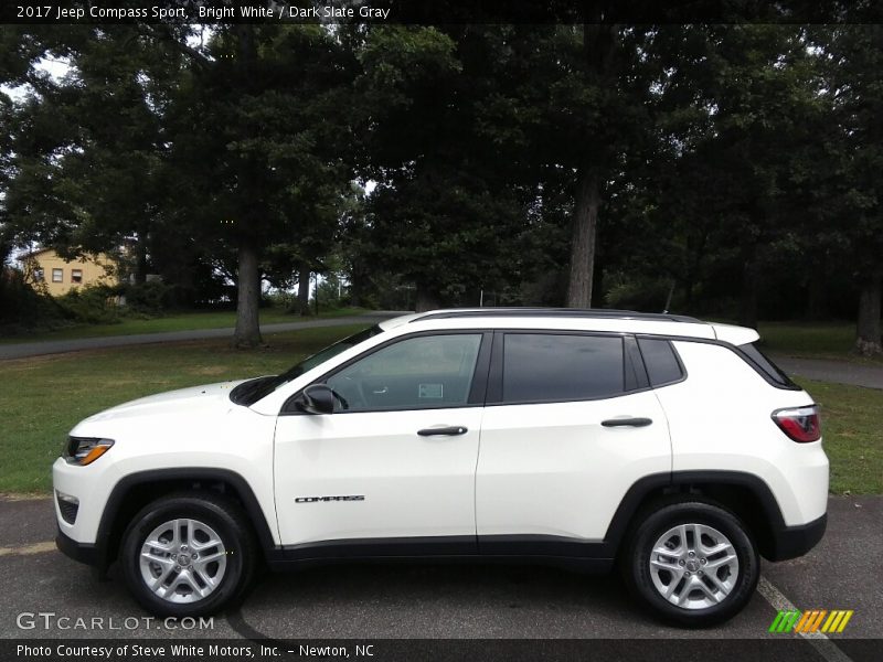 Bright White / Dark Slate Gray 2017 Jeep Compass Sport