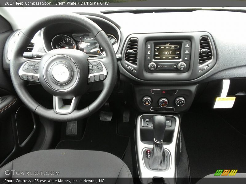 Bright White / Dark Slate Gray 2017 Jeep Compass Sport
