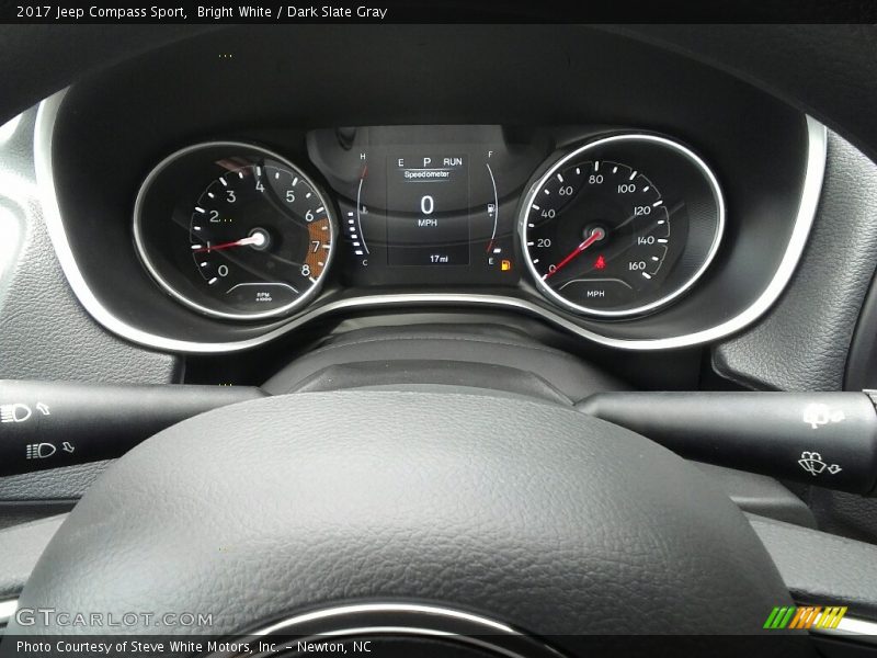 Bright White / Dark Slate Gray 2017 Jeep Compass Sport