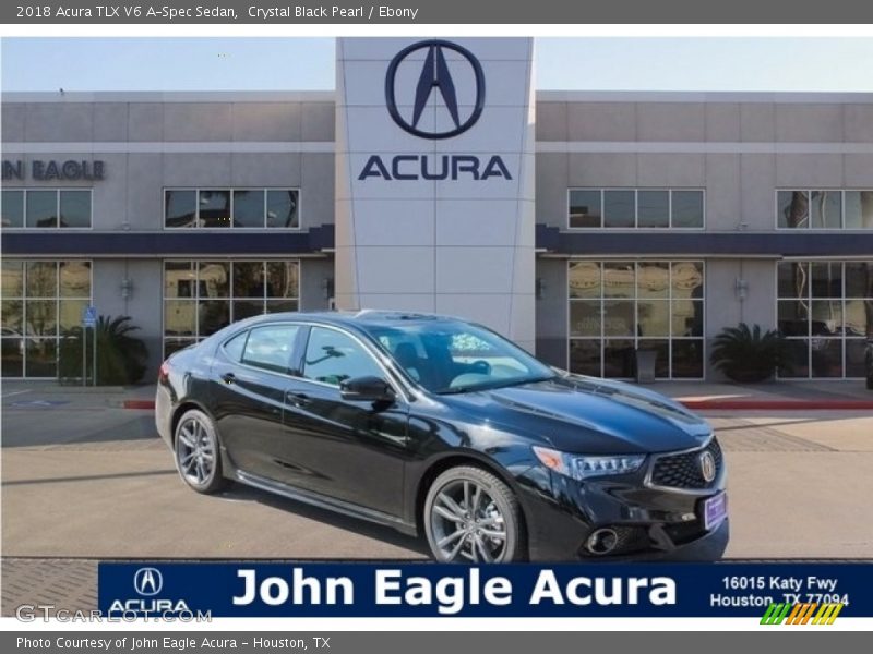 Crystal Black Pearl / Ebony 2018 Acura TLX V6 A-Spec Sedan