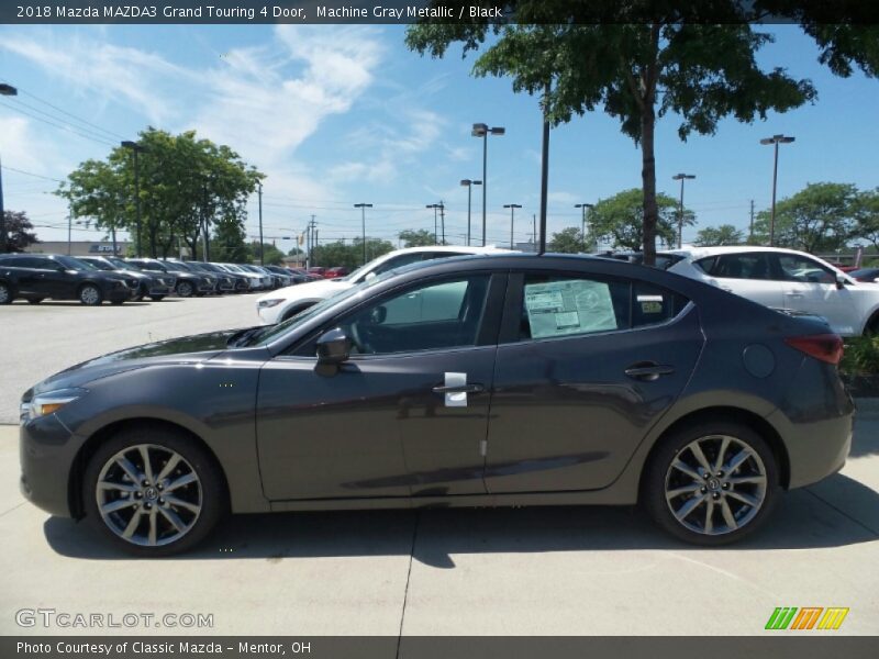 Machine Gray Metallic / Black 2018 Mazda MAZDA3 Grand Touring 4 Door