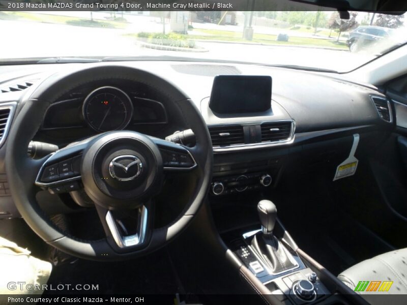Machine Gray Metallic / Black 2018 Mazda MAZDA3 Grand Touring 4 Door