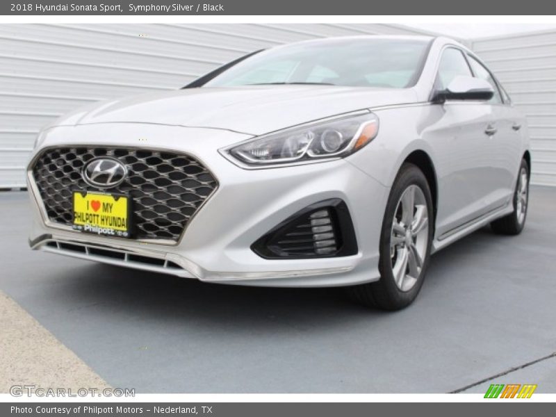 Symphony Silver / Black 2018 Hyundai Sonata Sport