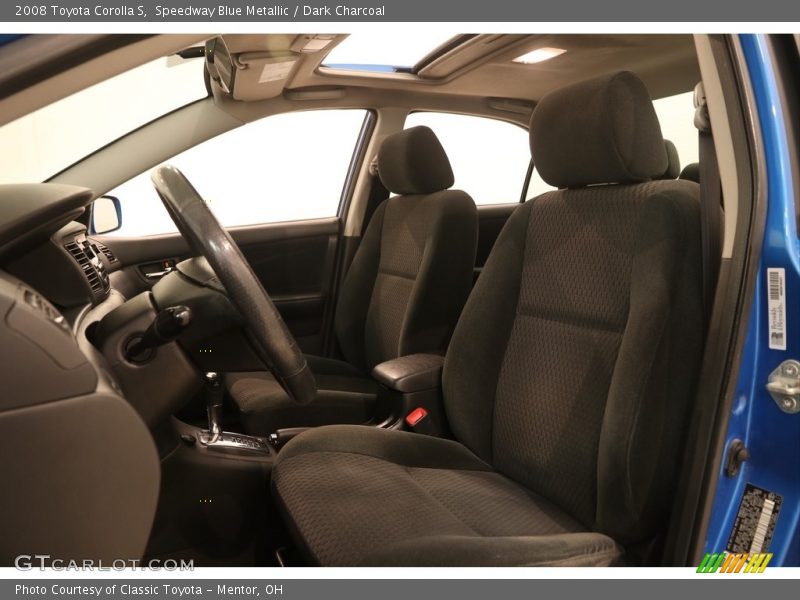 Speedway Blue Metallic / Dark Charcoal 2008 Toyota Corolla S