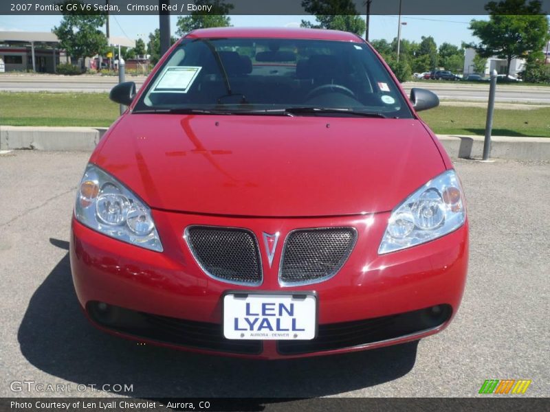 Crimson Red / Ebony 2007 Pontiac G6 V6 Sedan
